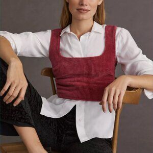 NWOT Maeve Chenille Cropped Corset Tank